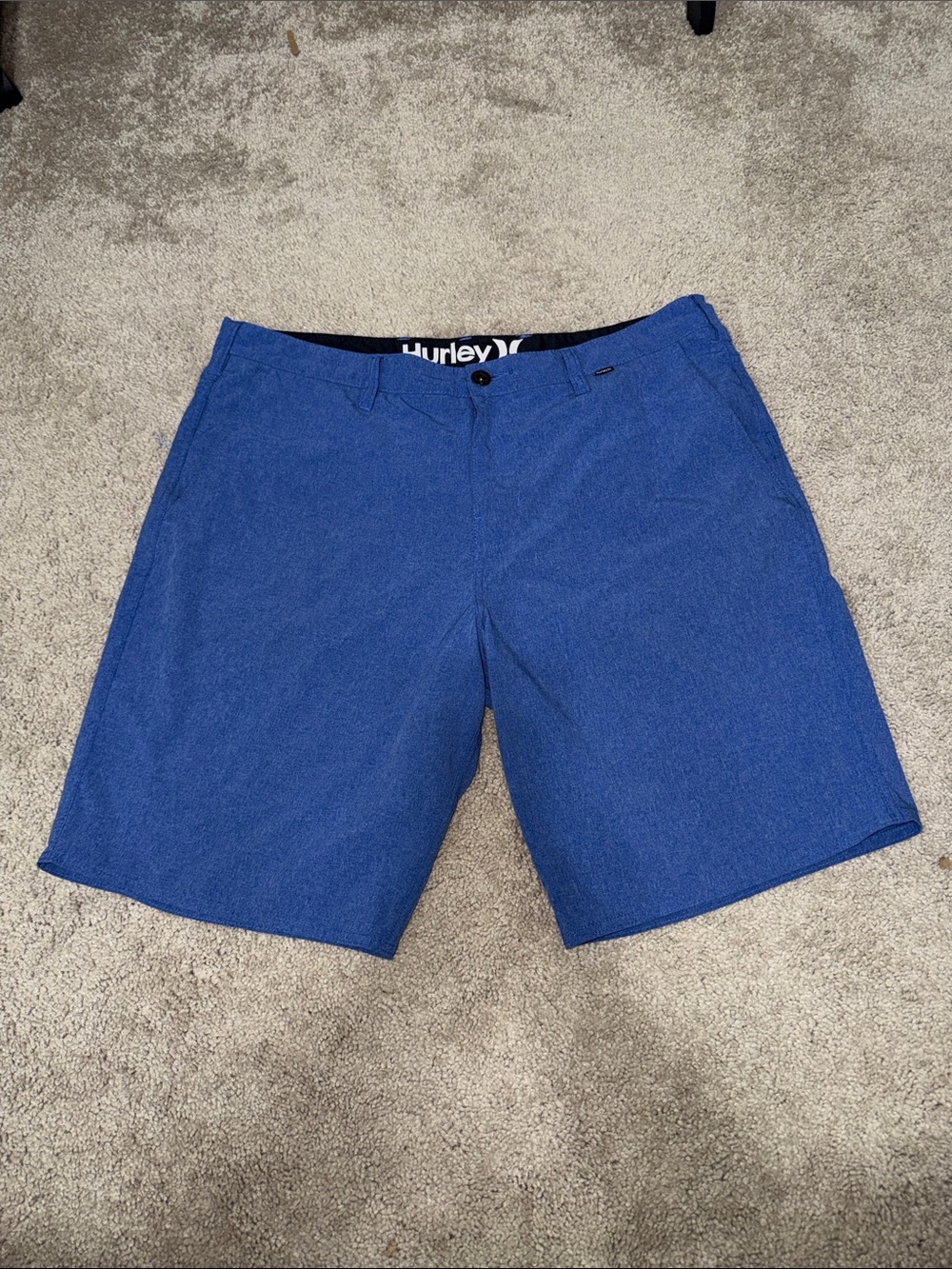 Hurley Men's Royal Blue Flat Front Shorts
